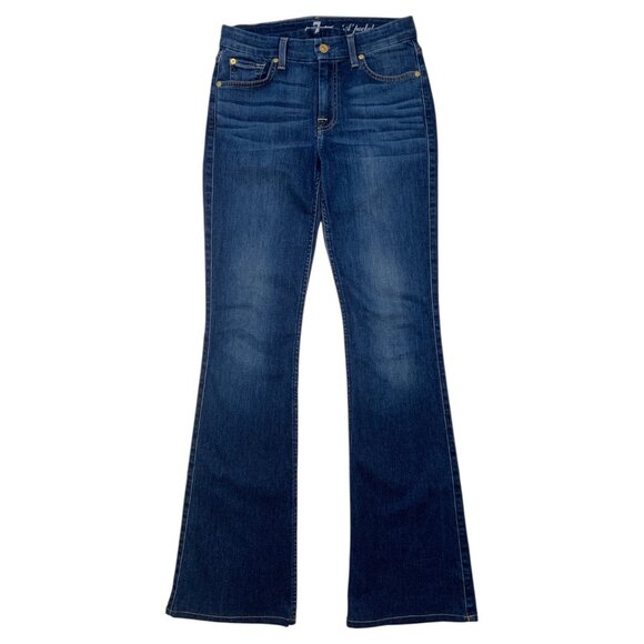 7 For All Mankind 7FAM "A" Pocket Jeans 27 Bootcut Mid Rise ALTERED - Picture 13 of 13